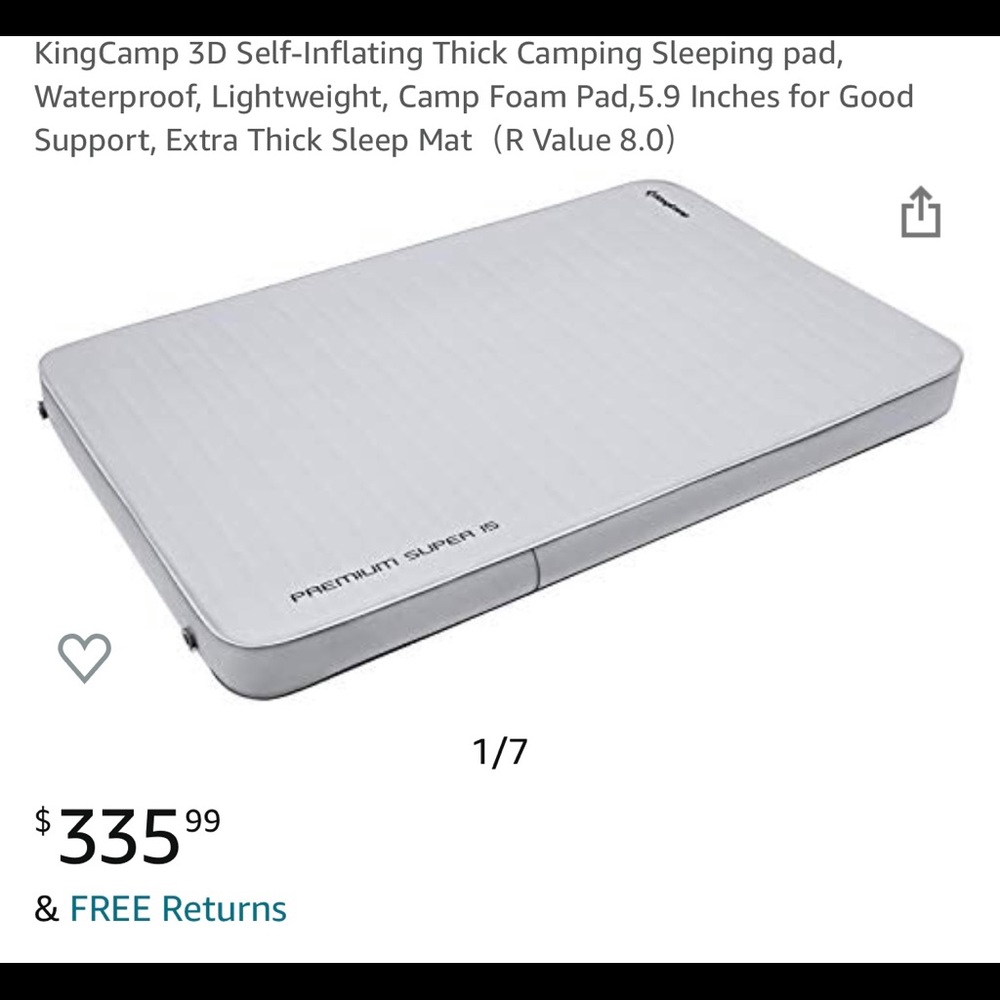 King camp foam mattress
